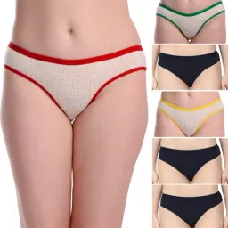 AROUSY Black & White Polka Dots Hipster Panties - Pack Of 6-image-20