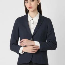 Van Heusen Navy Chequered Blazer-picture-25