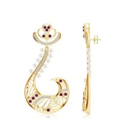 Kicky & Perky Kalaras (Madhubani) 925 Sterling Silver Earrings For Women-image-4