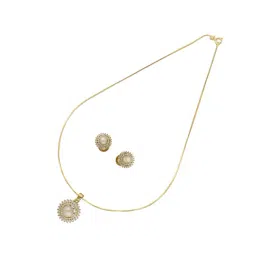 Sri Jagdamba Pearls Dealer Meera Pearl Pendant Set-image-32