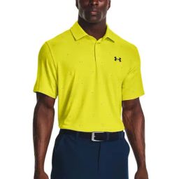 Under Armour Yellow Regular Fit Printed Sports Polo-image-78