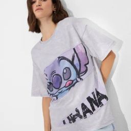 The Souled Store Grey Oversized Printed T-Shirt-image-40