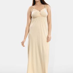 Be You Lace Cotton Shoulder Straps Maxi Nightdress-image-84