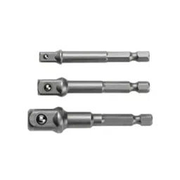 Hogert Technik 1/4, 3/8, 12.7 mm (1/2 Inch) Rectangle Shape Socket Bit Adapters (Pack of 3 Pcs), HT1S445-21