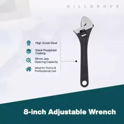 Bright Sun 10Pcs Hex Socket Set + 8Pcs Double Open End Wrench Set + Adjustable Wrench image 3
