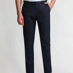 Arrow Blue Straight Fit Trousers-picture-48