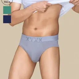 XYXX Multicolor Cotton Briefs - Pack of 3-image-93