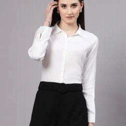 Style Quotient White Rayon Regular Fit Shirt-64