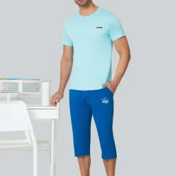 Van Heusen Regular Fit Drawstring Waist Functional Pockets Capri Shorts - Classic Blue image 5