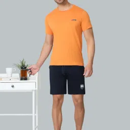 Van Heusen Regular Fit Drawstring Waist Functional Pockets Shorts - Navy image 5