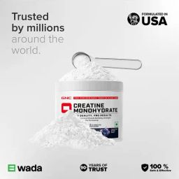 GNC PP Creatine Monohydrate | Micronized & Instantized | Formulated Blueberry Flavoured - 100 gm image 5