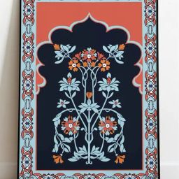 Indian Classic Art Multicolor Canvas Abstract Wall Art-41