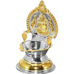 Joyalukkas 925 Silver Elegant Lakshmi Silver Lamp-image-54