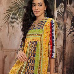 Sangria Ethnic Motifs Pure Cotton A-Line Kurta with Salwar-picture-47