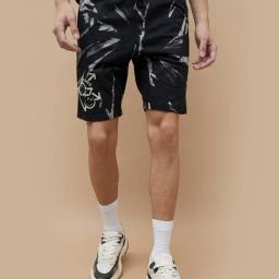 Smileyworld Black Regular Fit Printed Shorts-27