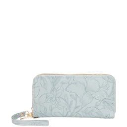 Globus Blue Floral Zip Around Wallet for Women-21