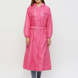 Citizen Pink Polyester Regular Fit Polka Dot Rain Jacket-24