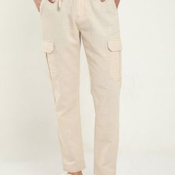 THE BEETEL HOUSE Men Relaxed Lazy Linen Pants-image-90