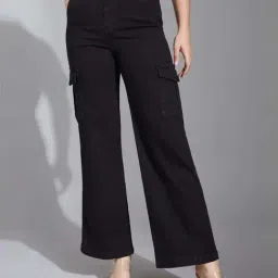 Life With Pockets Black Relaxed Fit Jeans-image-13