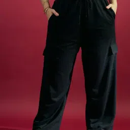 Curve By Kassually Black Regular Fit High Rise Pants-image-17