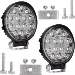 Cartronics 42W  Lighting System 14 LED Round Fog Lamp Light for Hero Motocorp Glamour Programmed Fi image 2