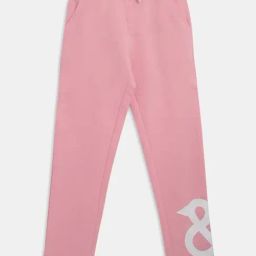 Tales & Stories Kids Pink Printed Joggers-image-10