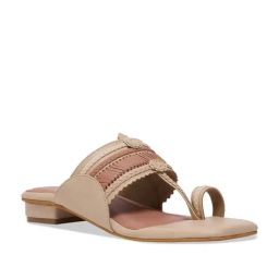 Eridani Women's Urvi Beige Toe Ring Sandals-picture-18