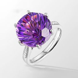 Designs & You Silver-Plated Cubic Zirconia-Studded Adjustable Finger Ring image 5
