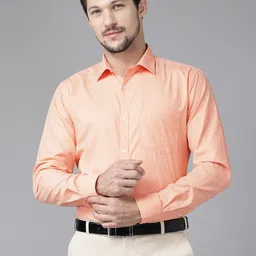 Park Avenue Slim Fit Windowpane Checks Formal Shirt-image-39