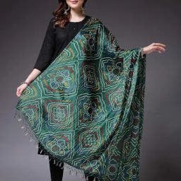 Stylum Green Printed Dupatta-image-101