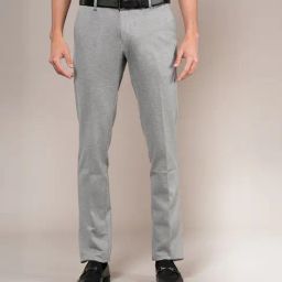 Cantabil Grey Regular Fit Self Pattern Trousers-15