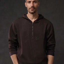 Rare Rabbit Maroon Regular Fit Solid Sweatshirt-picture-7