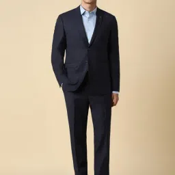 Allen Solly Navy Slim Fit Texture Two Piece Suit-picture-29