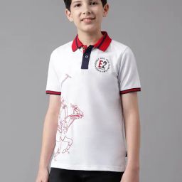 Beverly Hills Polo Club Kids White Printed Polo T-Shirt-image-96