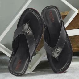 Fausto Men's Black Thong Sandals-image-78