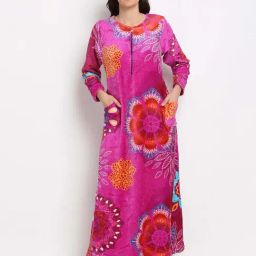 NEUDIS Purple Printed Night Gown-image-10