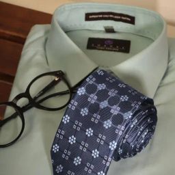 Louis Philippe Navy Embroidered Tie-picture-31