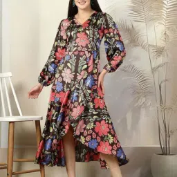Melon By plusS Black Printed A-Line Dress-image-54