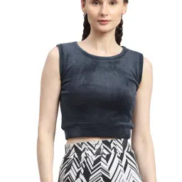 Rock.it Navy Regular Fit Crop Top-image-14