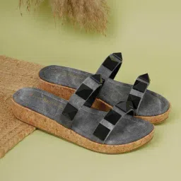 Louis Stitch Women's Jet Black Casual Wedges-picture-38