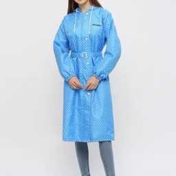 Citizen Blue Polyester Regular Fit Polka Dot Rain Jacket-picture-24