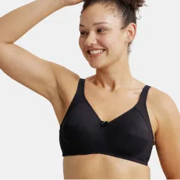 Jockey ES13 Wirefree NonPadded Cotton Elastane Full Coverage Plus Size Bra - Black-picture-39