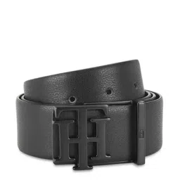 Tommy Hilfiger Black & Brown Assens Leather Reversible Belt-image-16