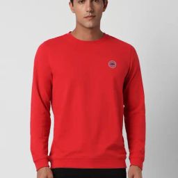 Peter England Jeans Red Slim Fit Sweatshirt-picture-33