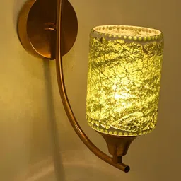 SOMIL Green Printed Glass Cylinder Shaped Wall Lamp-image-69