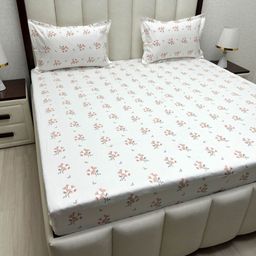 Pure Decor Royal Passion White Pure Cotton 380 TC Queen Bedsheet Set-2.28 m x 2.54 m-image-71