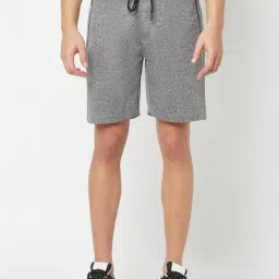 Crimsoune Club Grey Melange Regular Fit Cotton Shorts-picture-28