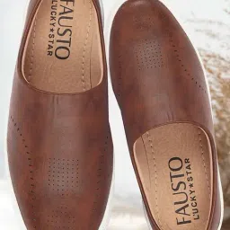 Fausto Men's Brown Mule Shoes-image-94