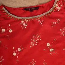 Sangria Printed Round Neck Kurta & Trouset With Dupatta image 2