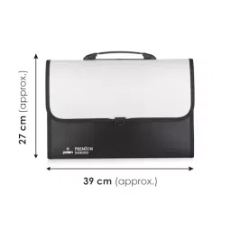 POLEN ‎Executive Series Fullscape Expanding File Folder 13 Pocket With Handle and Buckle Closure Grey image 4